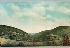 Postcard Pennsylvania Clearfield PA Tyrone Railroad Deep Fill Curve Tracks picture