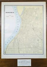 Vintage 1892 MEMPHIS TENNESSEE Map 11