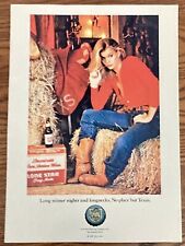 Lone Star Beer Longnecks 1979 Advertising Poster 12 1/4