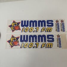 2 Vintage WMMS 100.7 FM Buzzard In Star Cleveland Ohio Bumper Sticker 3 Mini picture