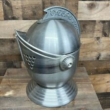 Vintage Knights Helmet Drinks Cooler in Silver Grey Aluminum VERY UNIQUE 1970 picture