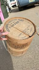 VINTAGE WOODEN COFFEE BARREL JOHN SEXTON COUNTY CLUB WHOLESALE GROCERY picture