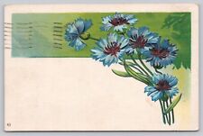 Postcard All Occasion Pretty Blue Flowers Posted 1909 picture