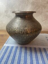 Big Antique Bronze Hindu Buddhism Vase Hand Made picture
