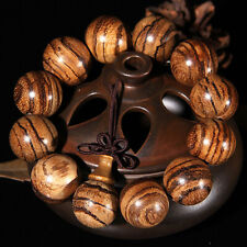 20 mm Vietnam Agarwood Wooden Bracelets Tiger Pattern Buddha Round Beads picture