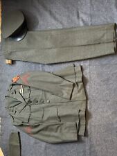 WW2 Usmc 4 Pocket Marines Dress Uniform Named And Size 7 3/4th Cap picture