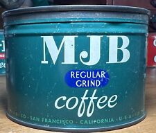Vintage M.J.B MJB COFFEE 1 LB Tin Can Regular Grind San Francisco California picture
