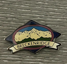 Vintage Breckenridge Ski Lapel Hat Pin Badge COLORADO Resort Souvenir Travel picture