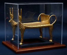 A RARE ANTIQUE MASTERPIECE ANCIENT PHARAONIC GOLDEN THRONE CHAIR OF TUTANKHAMUN picture