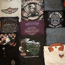 Vtg Harley Davidson T-Shirts Lot 11 Motorcycles Resale Wholesale Eagle Biker Tee picture