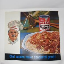 VERY RARE Vintage Print Ad 19x21 Vellum 1961 Chef Boy-ar-dee Spaghetti Sauce picture