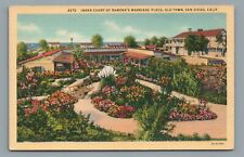 Inner Court Of Ramona's Marriage Place Old Town San Diego Calif Vintage Postcard picture