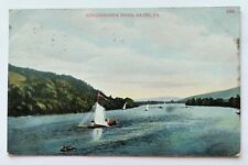Sayre PA Pennsylvania Sailing on the Susquehanna River Vintage 1910 Postcard D4 picture