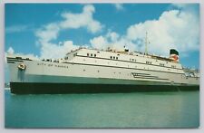 Key West Florida SS City Of Havana Departing For Havana Cuba Vintage Postcard picture