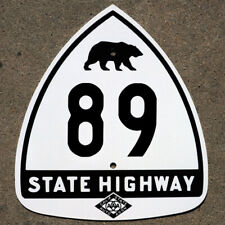 California CSAA bear route 89 highway road sign auto club AAA Lassen Lake Tahoe picture