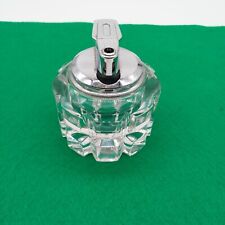 Vintage Heavy Lead Cut Crystal Glass Cigarette Lighter Paperweight 3 Inch READ. picture