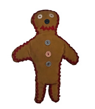 Vintage Christmas Gingerbread Man Toy Plush Corduroy Fabric Craft 11
