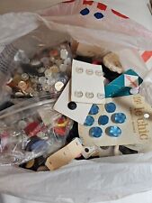 Lot of  2+ Pounds Vintage Buttons Mix Metal Plastic Large Small Cards Unsorted picture