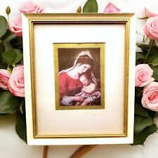 Madonna and Child by Sassoferato 1966 Print Italy Mary Jesus Art Catholic Framed picture