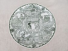 Vintage Souvenir Plate PENNSYLVANIA DUTCH COUNTRY Hex Humor Proverbs Shoofly Pie picture