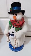 Gemmy Christmas Cowboy Lasso  Snowman Animated Decoration Snowflake VINTAGE  picture