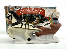 Noma Christmas Village Dickensville Horse Drawn Sleigh Porcelain Figurine 1991 picture