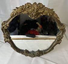 Vintage Aisonea Lady Vanity MIRROW  Made In England Bronze Ornate Carving picture