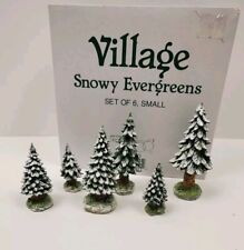 Department 56 Village Snowy Evergreens #52612 6 Piece Set Christmas Trees picture