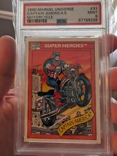 Captain America's Motorcycle 1990 Impel Marvel Universe #31 MINT PSA 9 picture