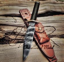 UBR CUSTOM HANDMADE HIGH CARBON STEEL HUNTING BOWIE KNIFE WITH HOLLOW HANDLE picture