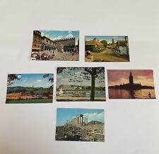 Vintage European Post Cards 1960s  Set Of 6 picture