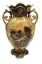 Victorian English Vase With Cows And Cottage picture