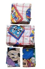 Vtg DISNEY by Franco Flannel Twin Bed Sheet Set & Rare Pillowcases Mickey Minnie picture