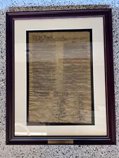 LARGE CONSTITUTION OF THE UNITED STATES OF AMERICA PRINTED FRAMED EASTON PRESS picture
