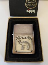 ZIPPO Lighter Camel Tombstone Midnight Chrome 1991 Needs Fuel Vintage picture
