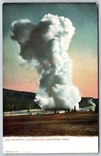 Postcard Old Faithful Geyser-Yellowstone Park Haynes L201 picture