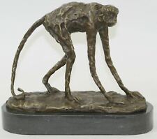Very Nice Vintage Signed Milo Original Bronze Monkey Sculpture Lost Wax Figurine picture
