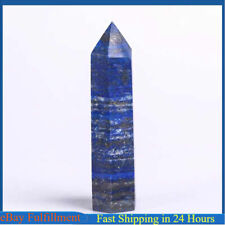 60-70mm Natural Lapis Lazuli Quartz Crystal Point Wand Heling Stone Pillar Tower picture