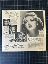 Vintage 1940s Maybelline Cosmetics Print Ad - Betty Grable picture