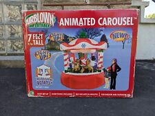Gemmy 7’ Animated Rotating Lit Carousel 2005 Christmas Inflatable Airblown 12313 picture