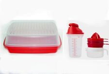Tupperware Season Serve Jr  Marinade Container Red 1 Shaker Bottle+7pcCooks Mate picture