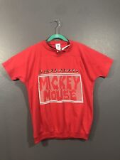 Vintage Mickey Mouse Disney Red Short Sleeve Pullover Shirt USA Medium 80s picture