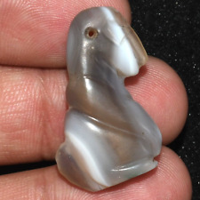 Genuine Ancient Bactrian Banded Agate Bead Amulet in form of Figurine picture