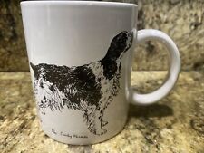 Vintage Cindy Farmer 1985 Spaniel Coffee Mug white mug with black accent picture
