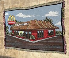 RARE Vintage McDonald's Restaurant Throw Tapestry Blanket 38X54 Northwest Co picture