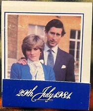 Vintage 1981 Lady Diana, Prince Charles of Wales Wedding Matchbook, Unused picture