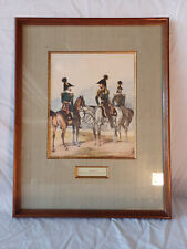 (8) Vintage European Military framed prints from 1840 picture