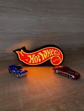 Hot Wheels Themed LED Lamp Light Box Neon Sign 3D Printed Decor Display 7x3 in picture