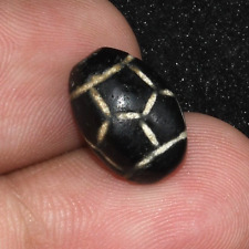 Authentic Ancient Etched Agate Longevity Dzi Bead in Perfect Condition picture