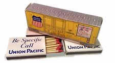 Union Pacific UP Train Car Rail Way Four Match Boxes Unstruck Matches Railroad picture